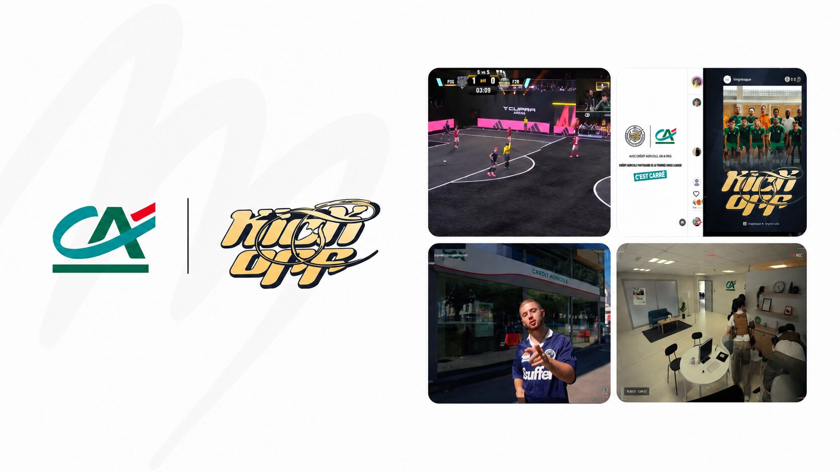 Crédit Agricole × Michou — partenariat Kings League Kick Off